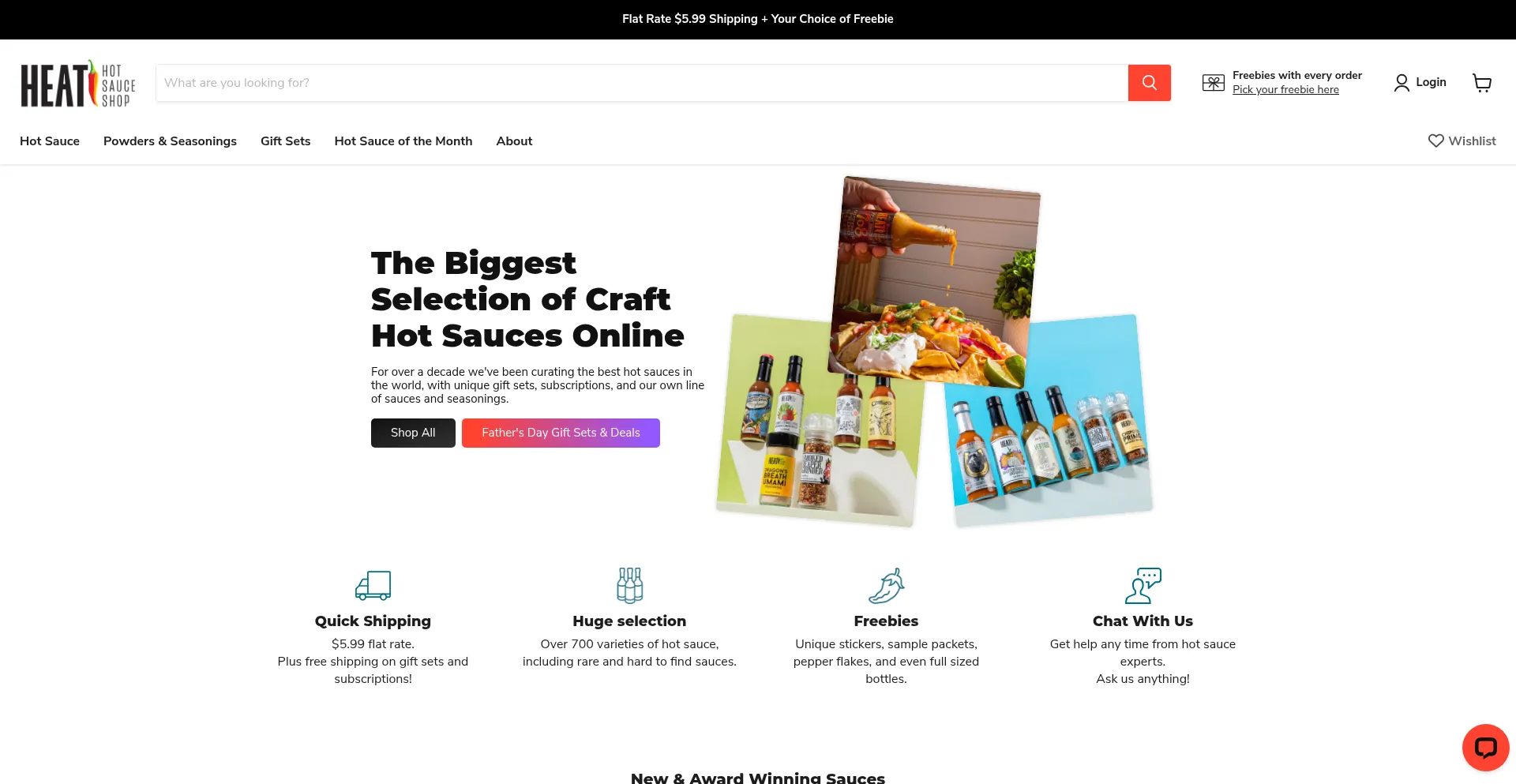 Website screenshot of Heathotsauce.com