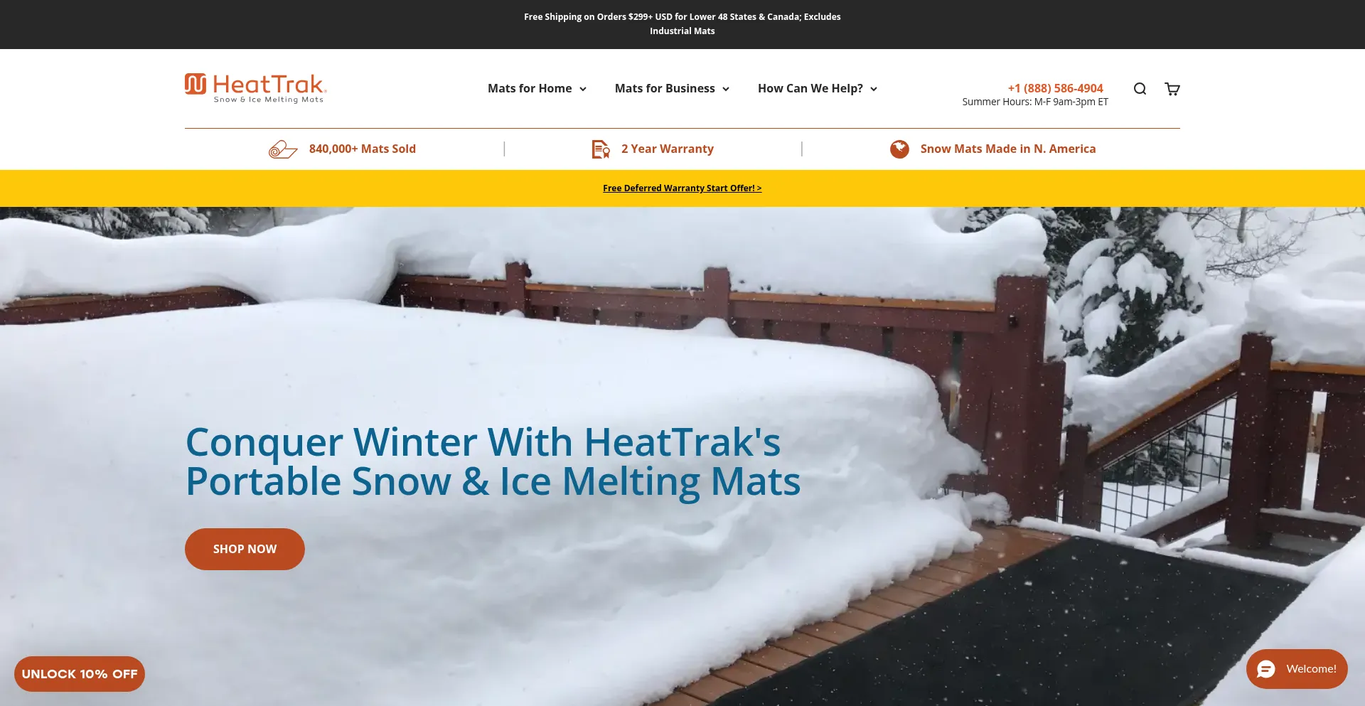 Website screenshot of Heatrak.com