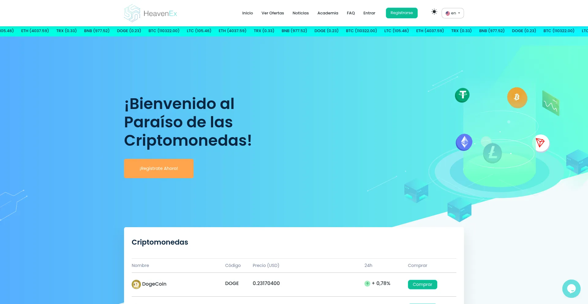 Heavenex.com Screenshot