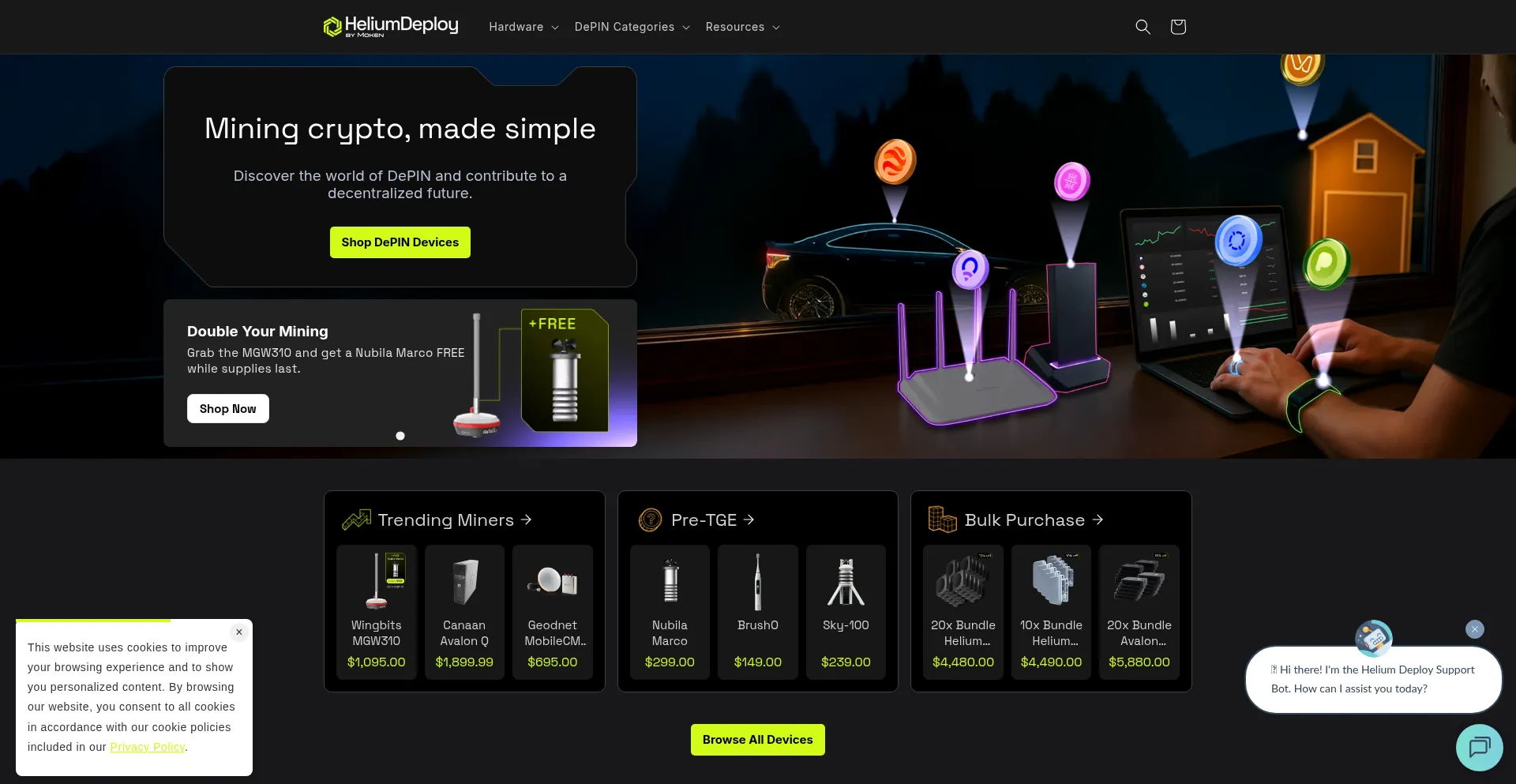Heliumdeploy.com Screenshot