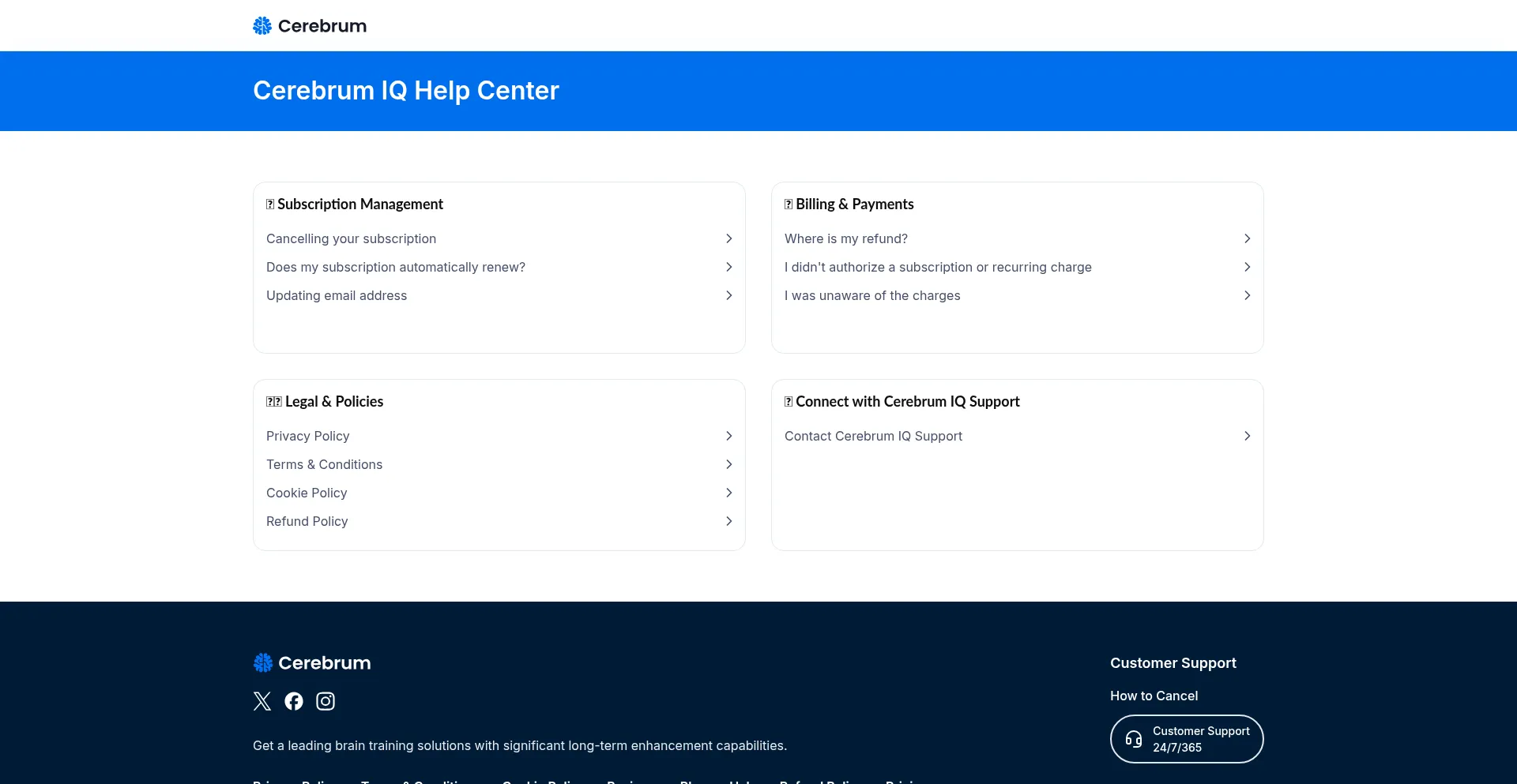 Help.cerebrumiq.com Screenshot