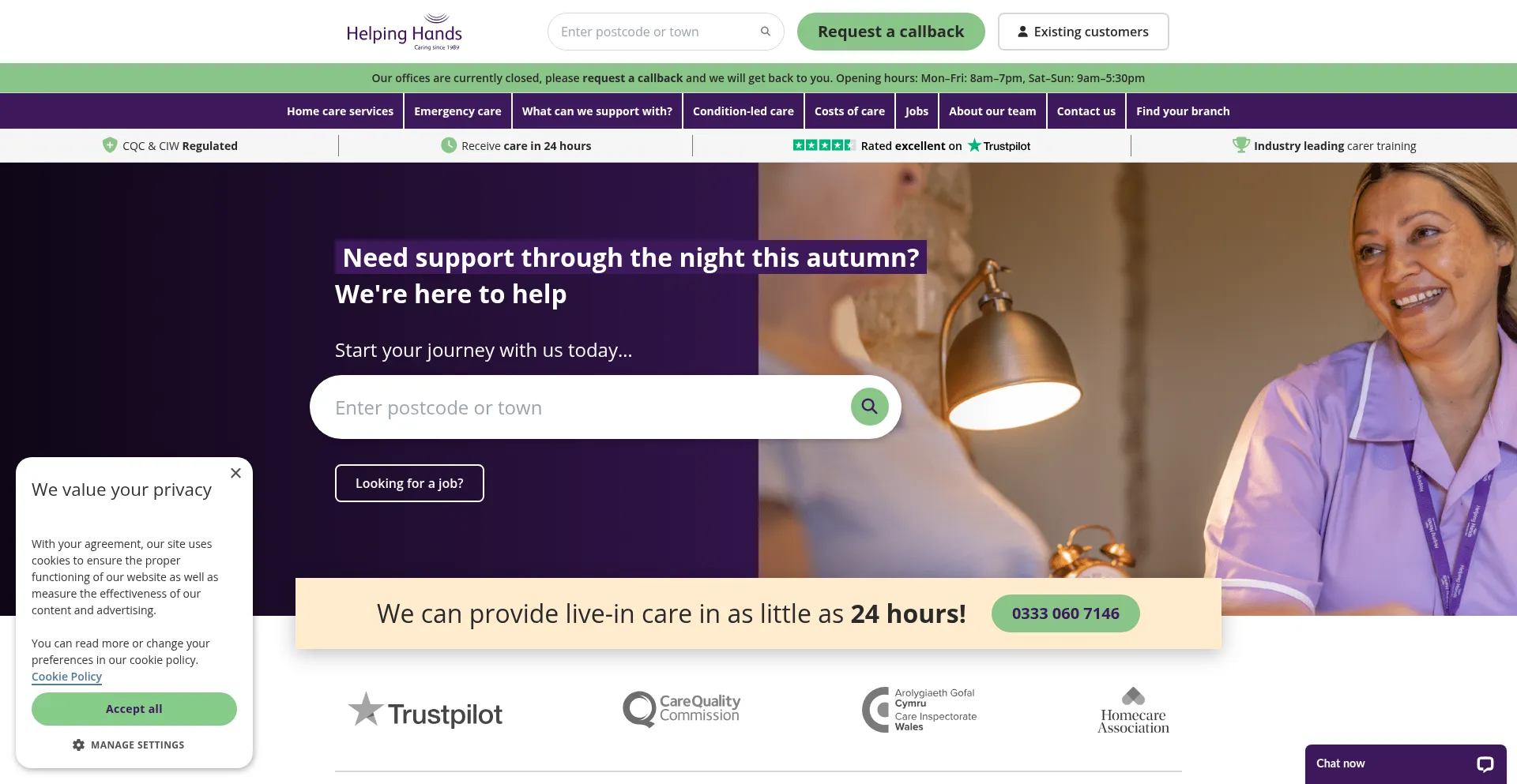 Helpinghandshomecare.co.uk