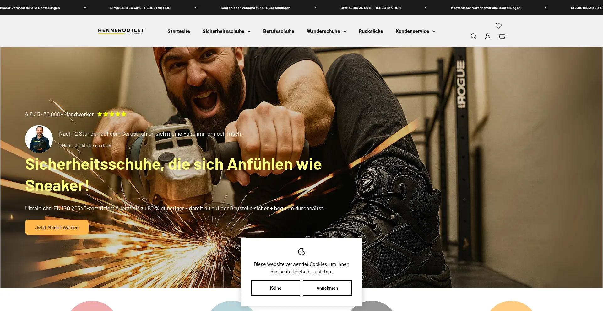 Henneroutlet.com Screenshot