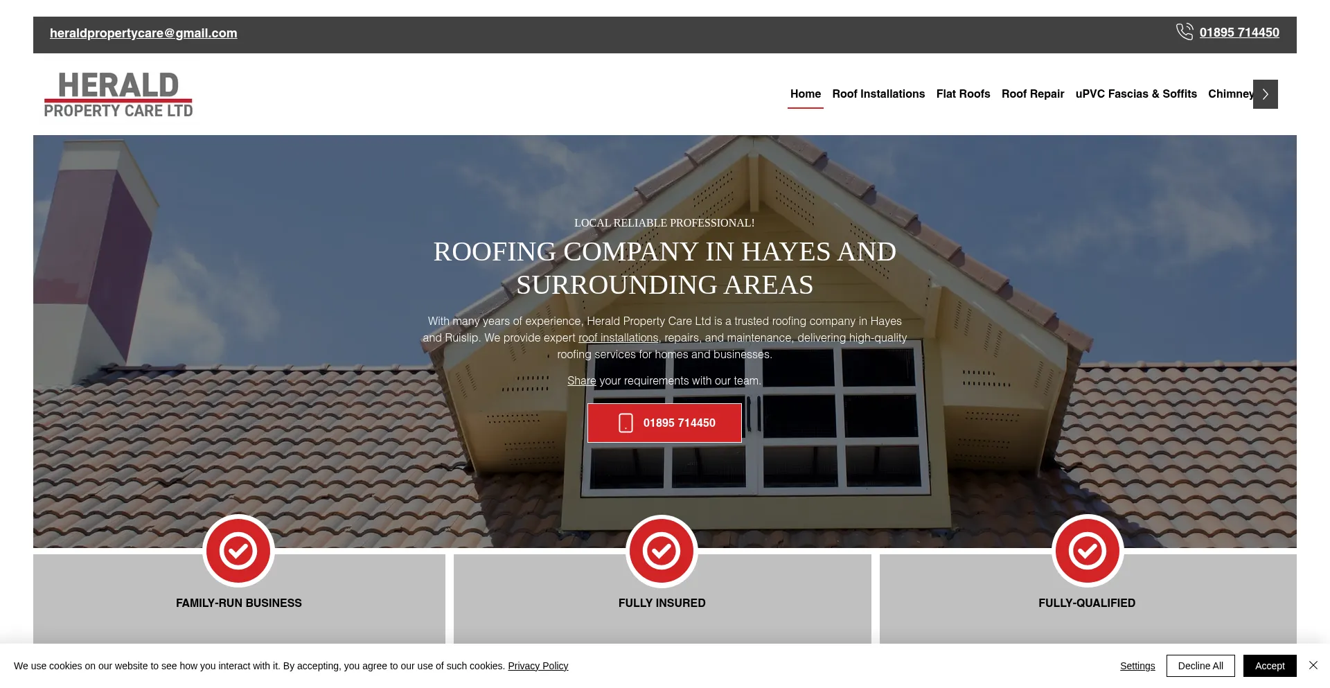 Website screenshot of Heraldpropertycareltd.co.uk