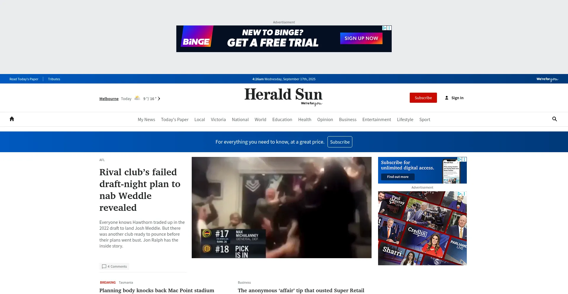 Heraldsun.com.au 安全可靠吗？
