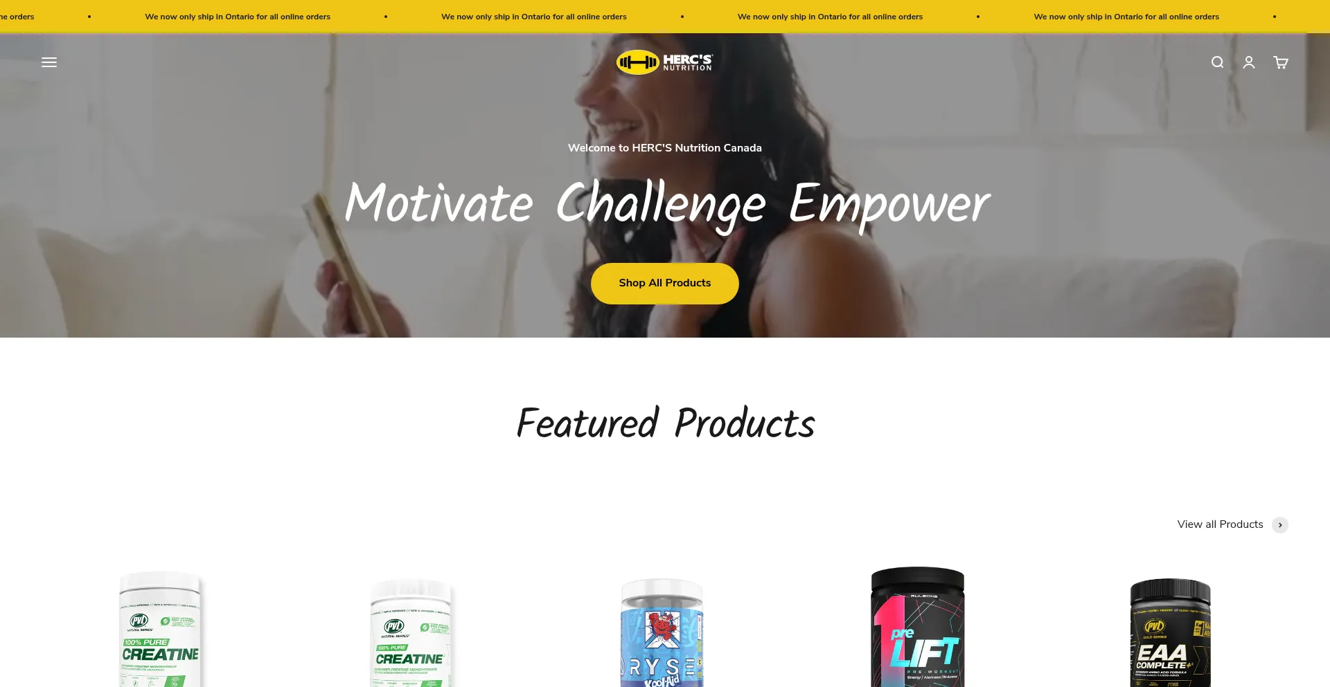 Website screenshot of Hercs.com