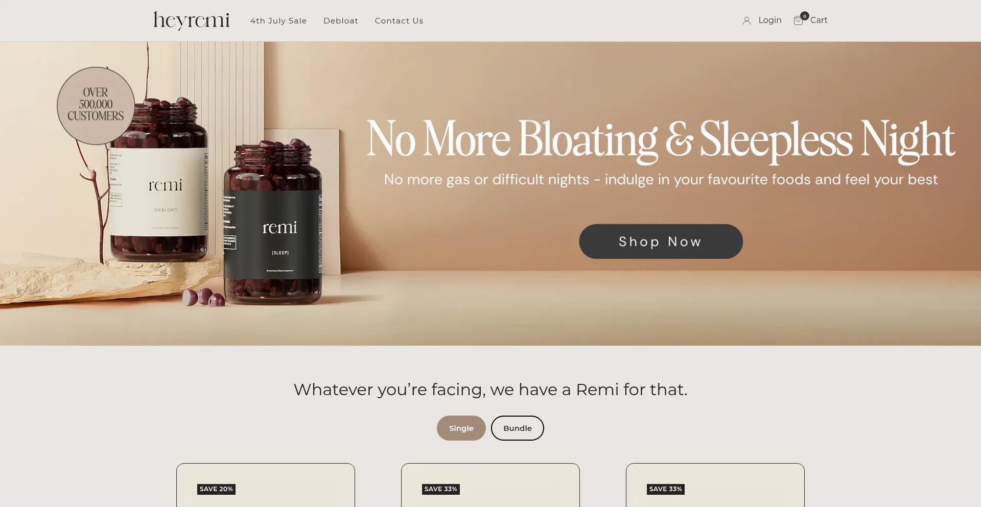 Website screenshot of Heyremi.co