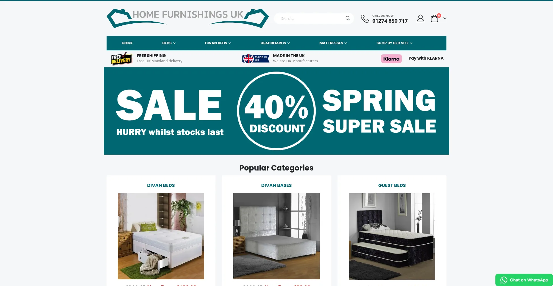 Website screenshot of Hf4you.co.uk