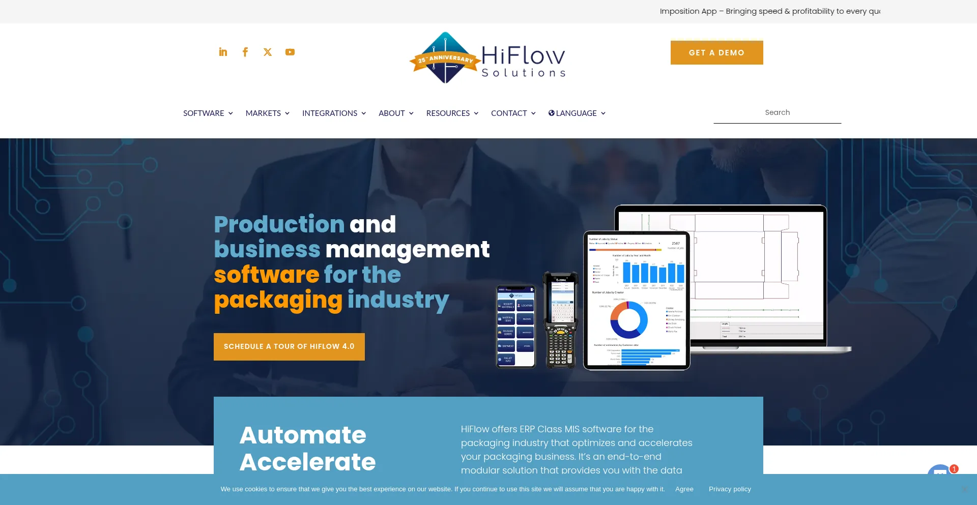 Website screenshot of Hiflowsolutions.com