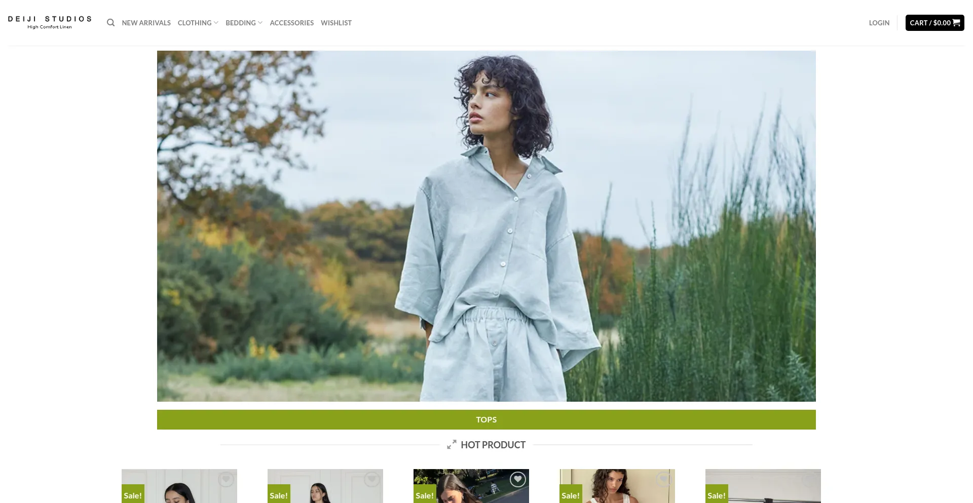 Highcomfortlinen.com Screenshot
