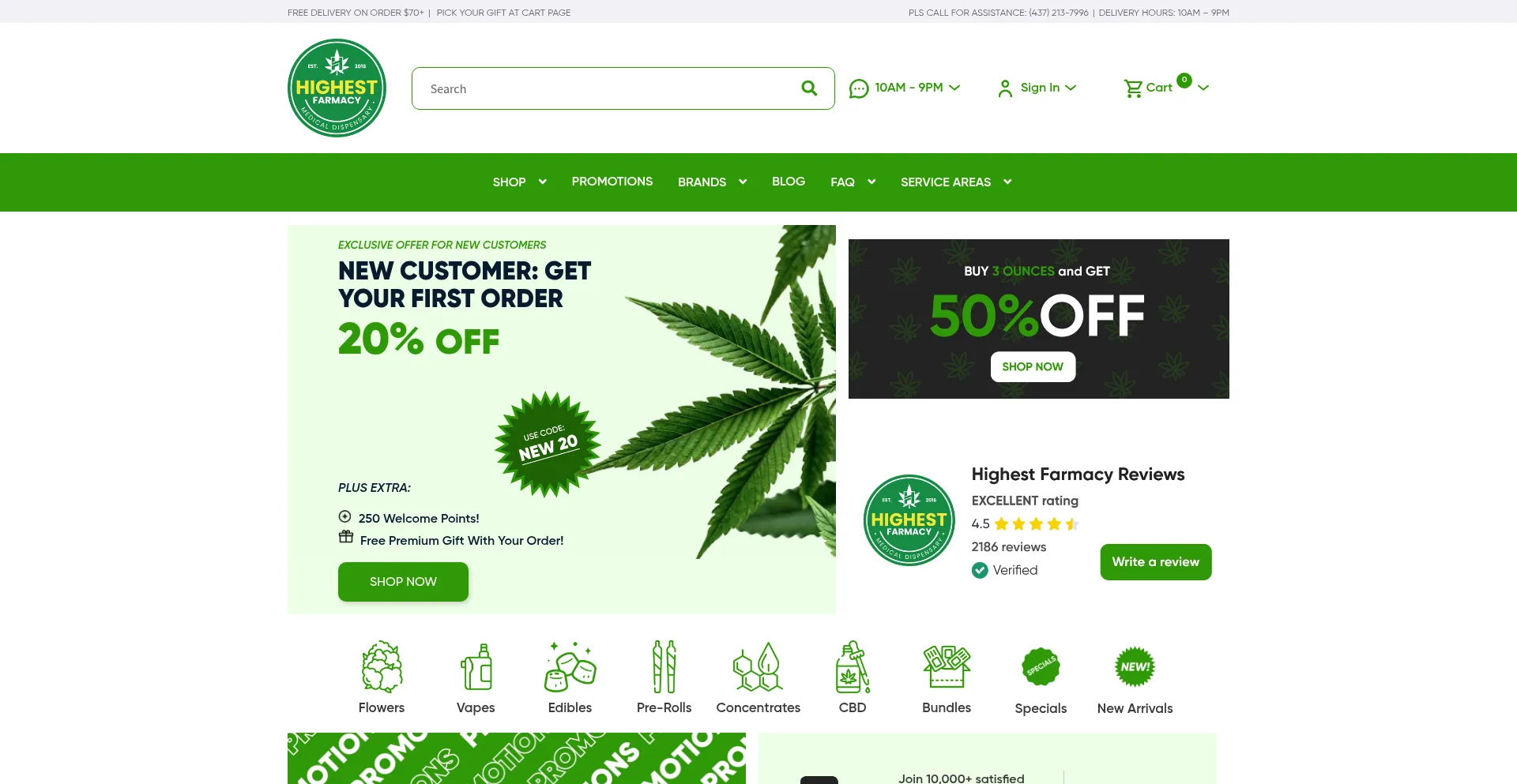 Highestfarmacy.com Screenshot