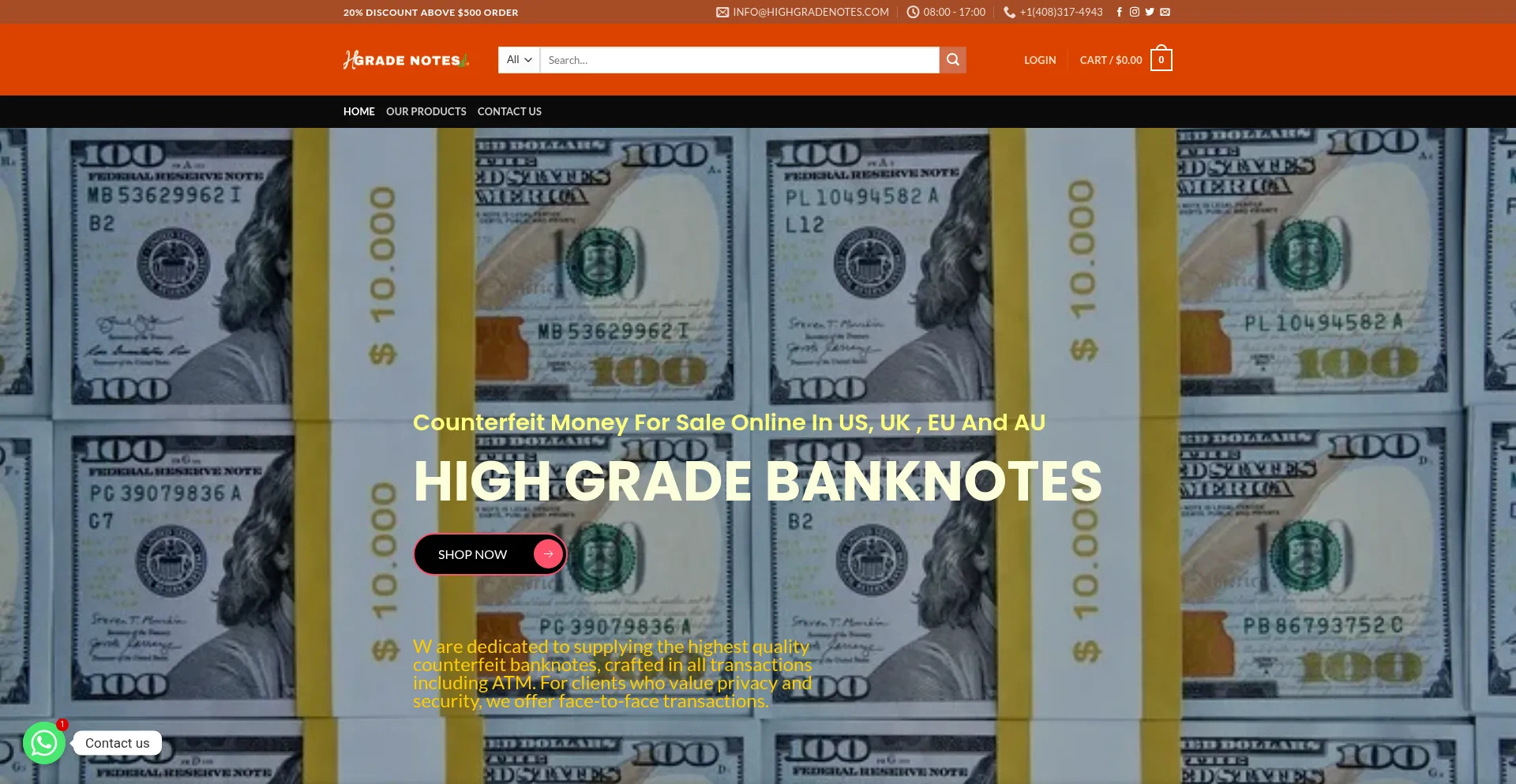 Highgradenotes.com Screenshot