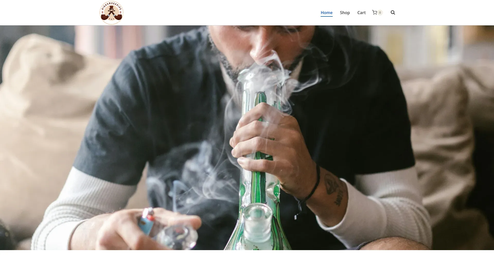 Website screenshot of Highsmokepipe.com