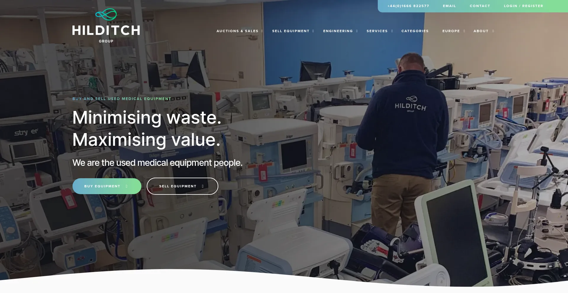 Website screenshot of Hilditchgroup.com