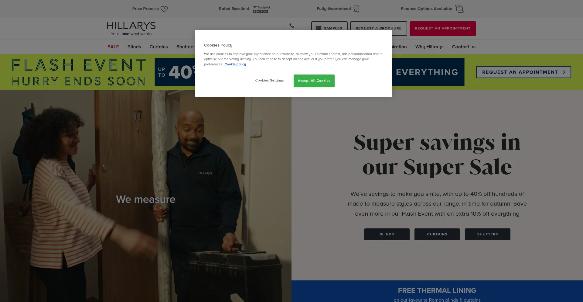 Hillarys.co.uk Screenshot