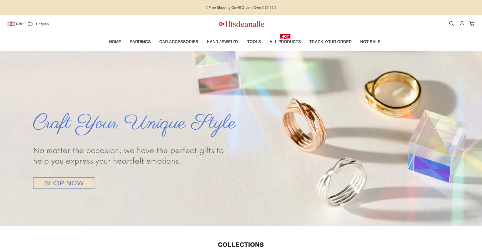 Website screenshot of Hisdeanalle.com