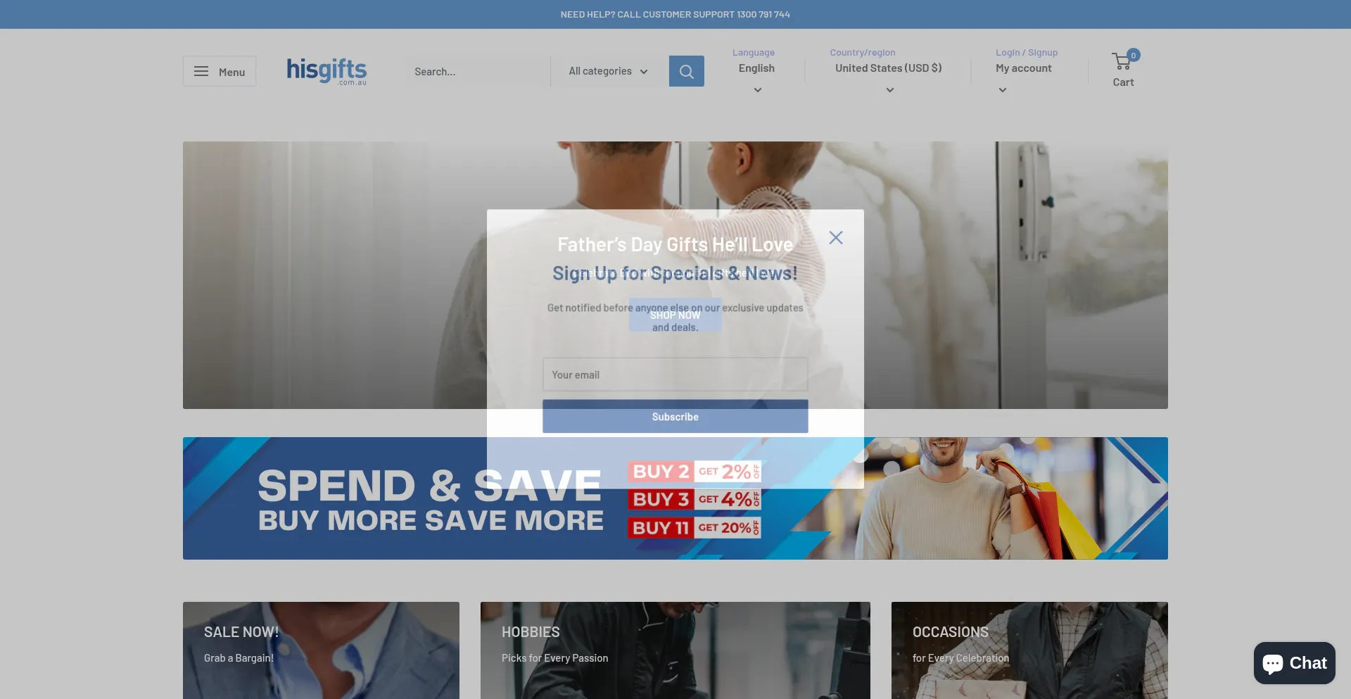 Hisgifts.es Screenshot