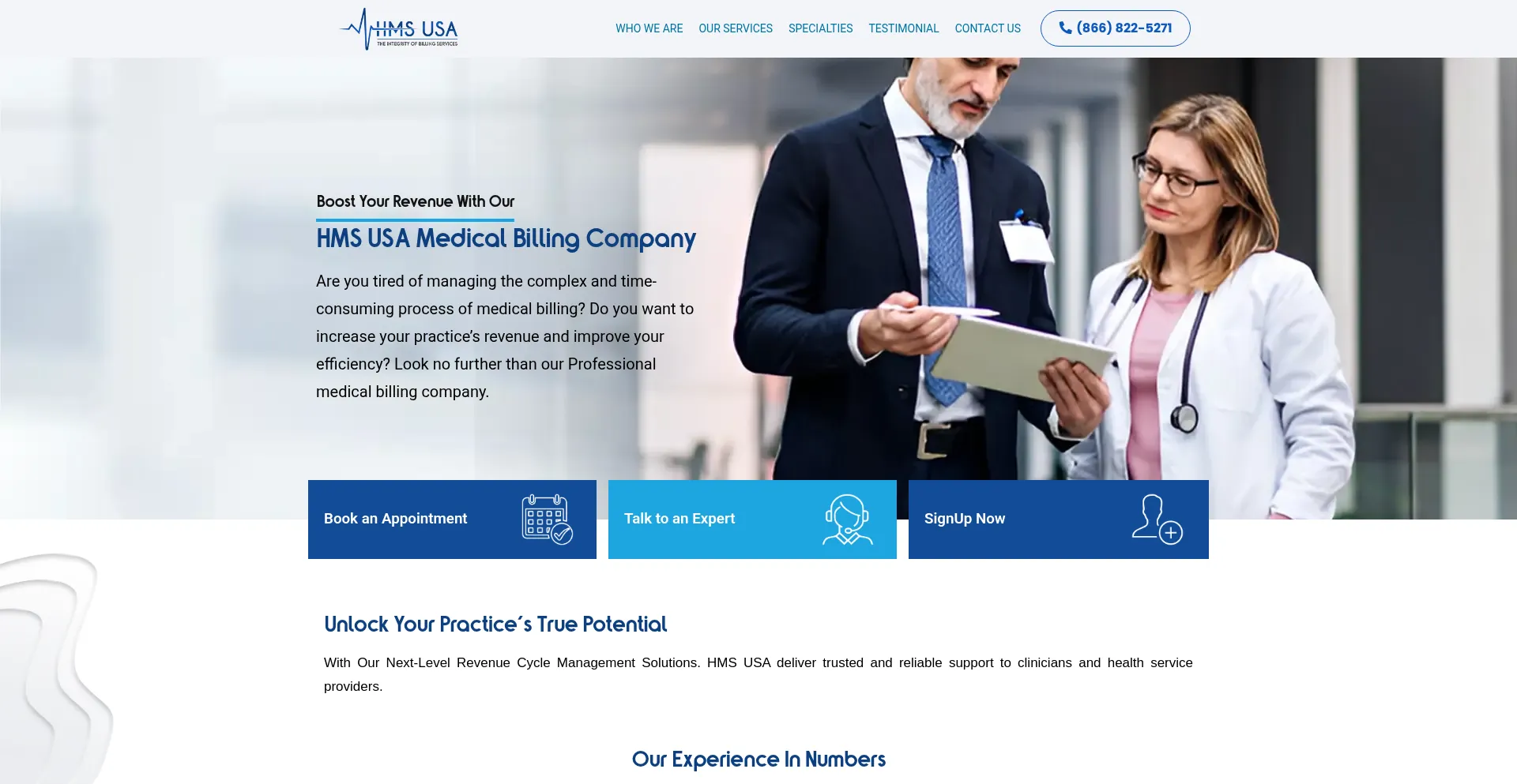 Website screenshot of Hmsgroupinc.com