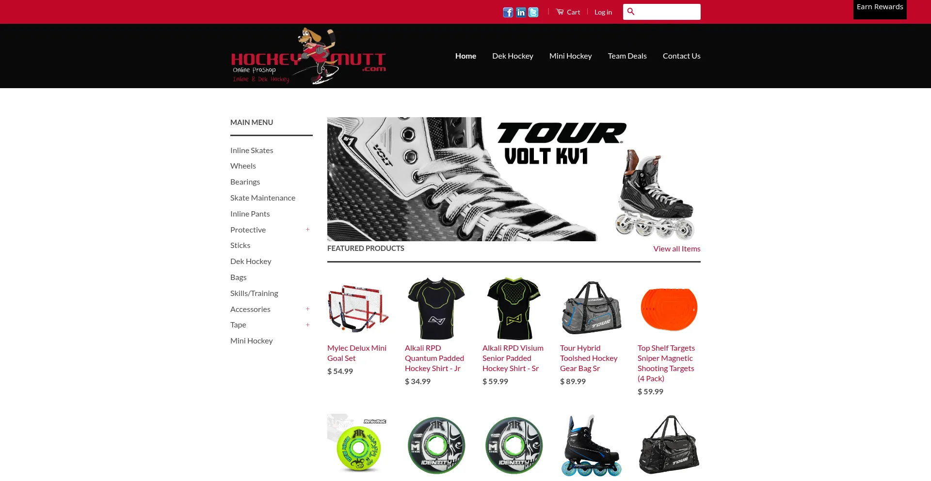 Website screenshot of Hockeymutt.com
