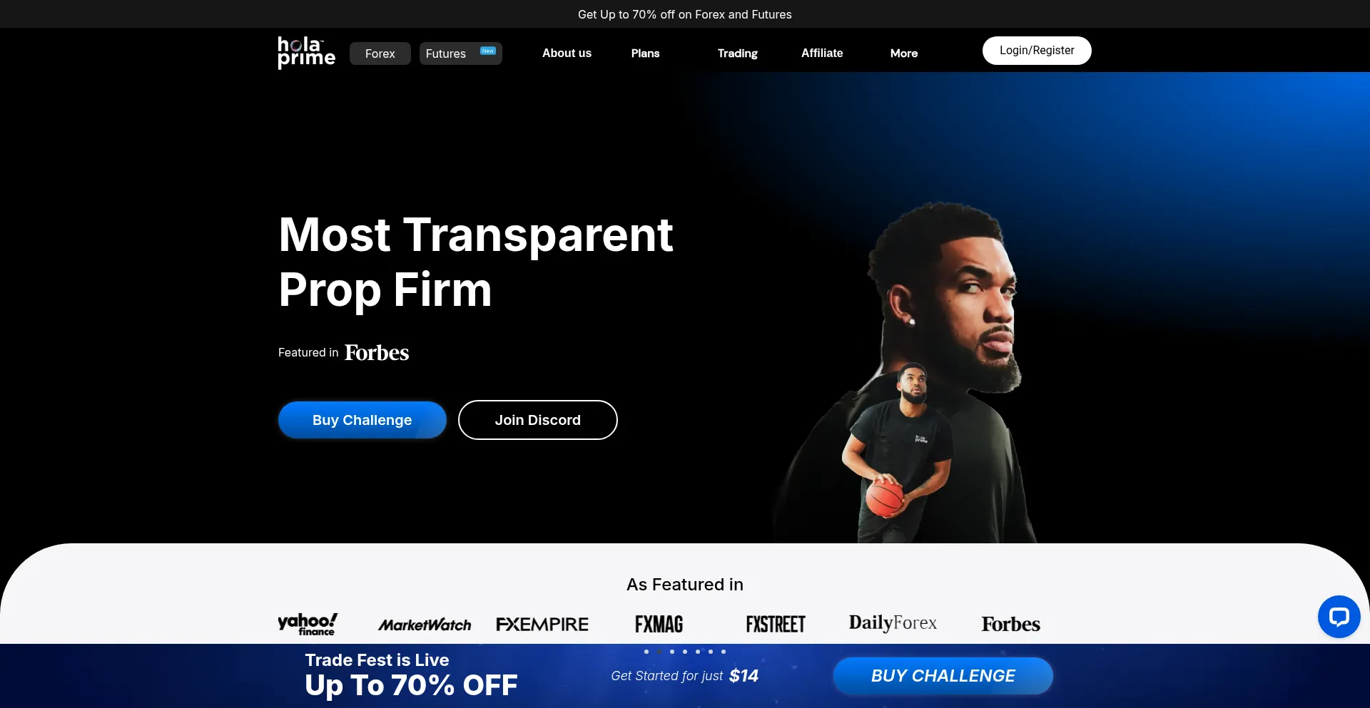 Website screenshot of Holaprime.com