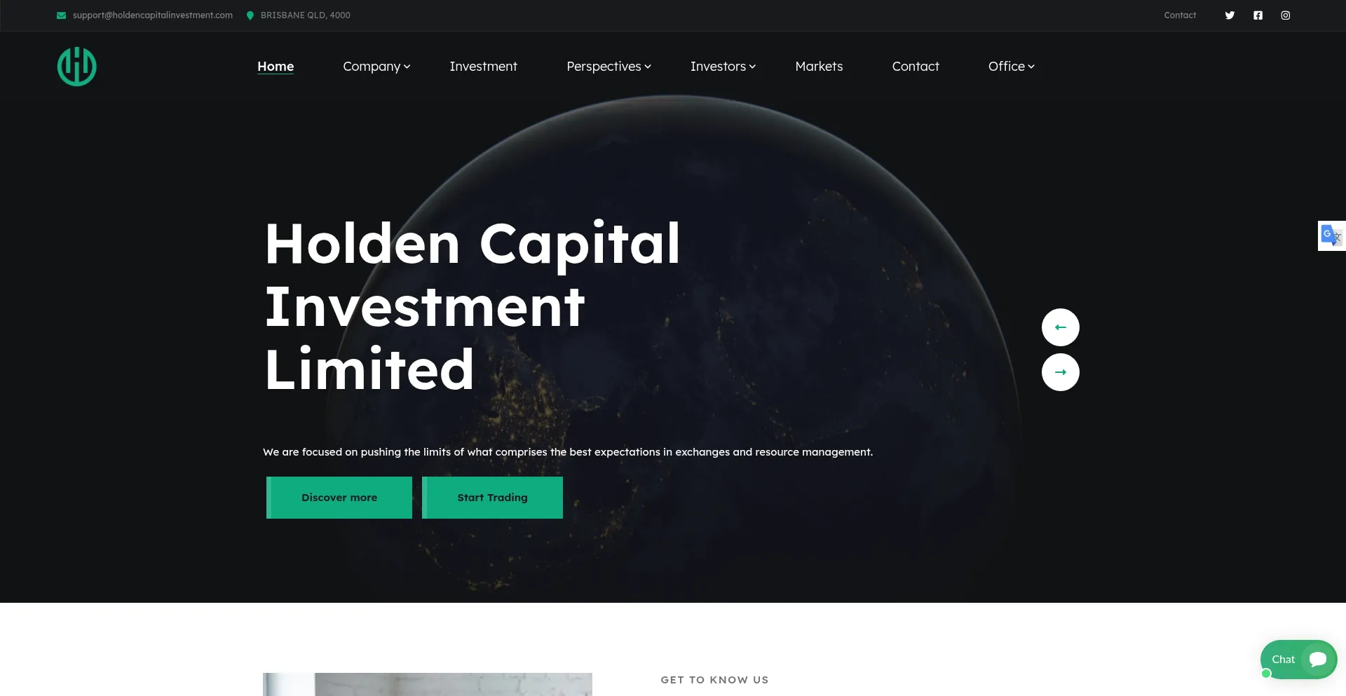 Website screenshot of Holdencapitalinvestment.com