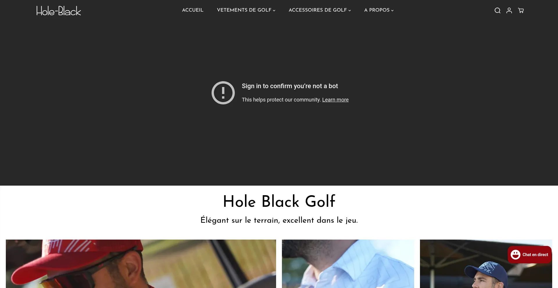 Website screenshot of Hole-black.com