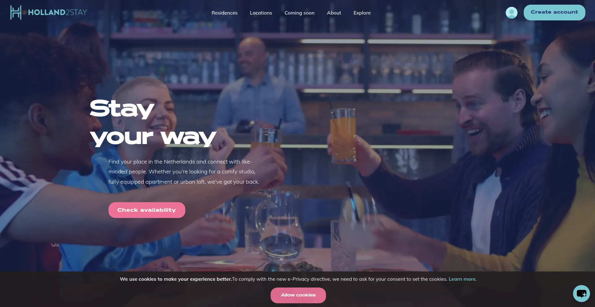 Holland2stay.com Screenshot