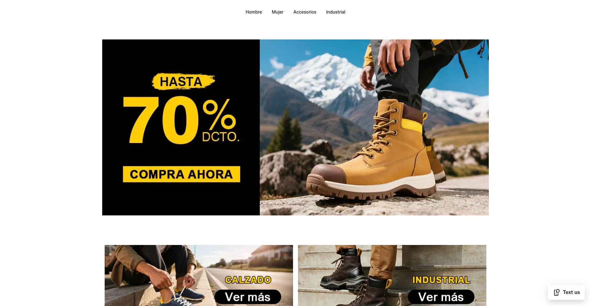 Website screenshot of Hombrrshoes.square.site