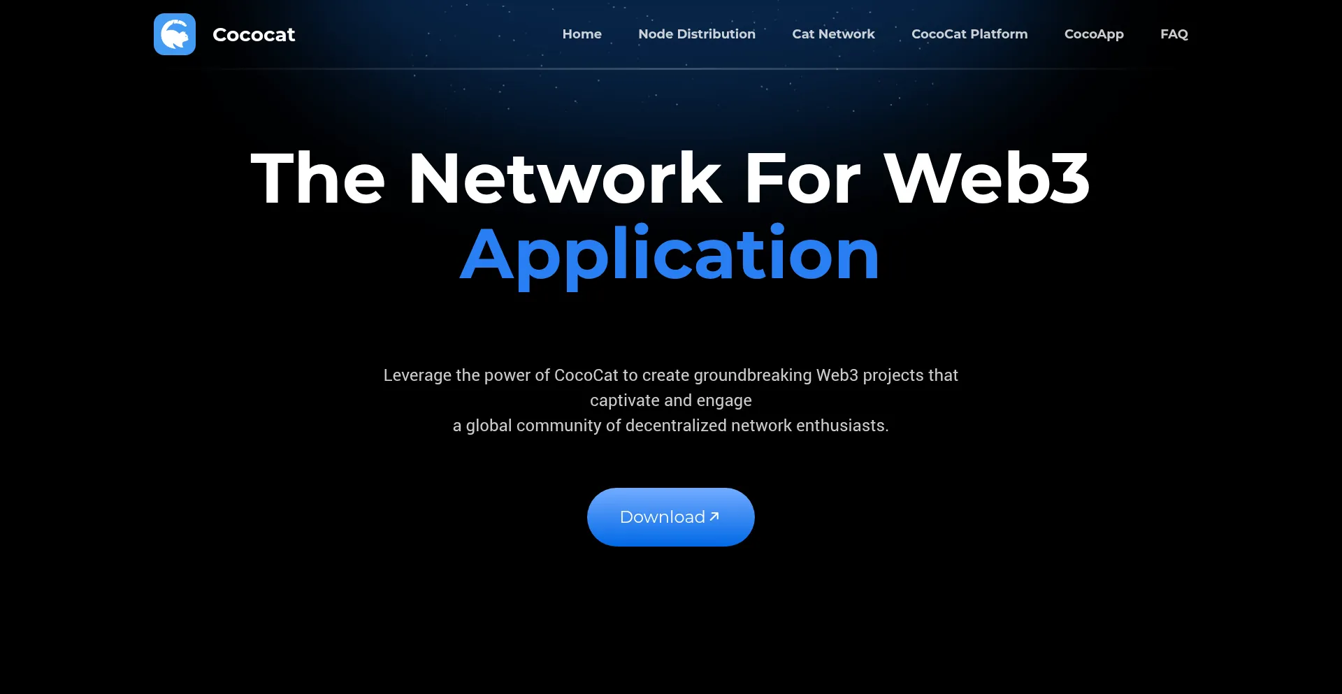 Website screenshot of Home.cococat.io