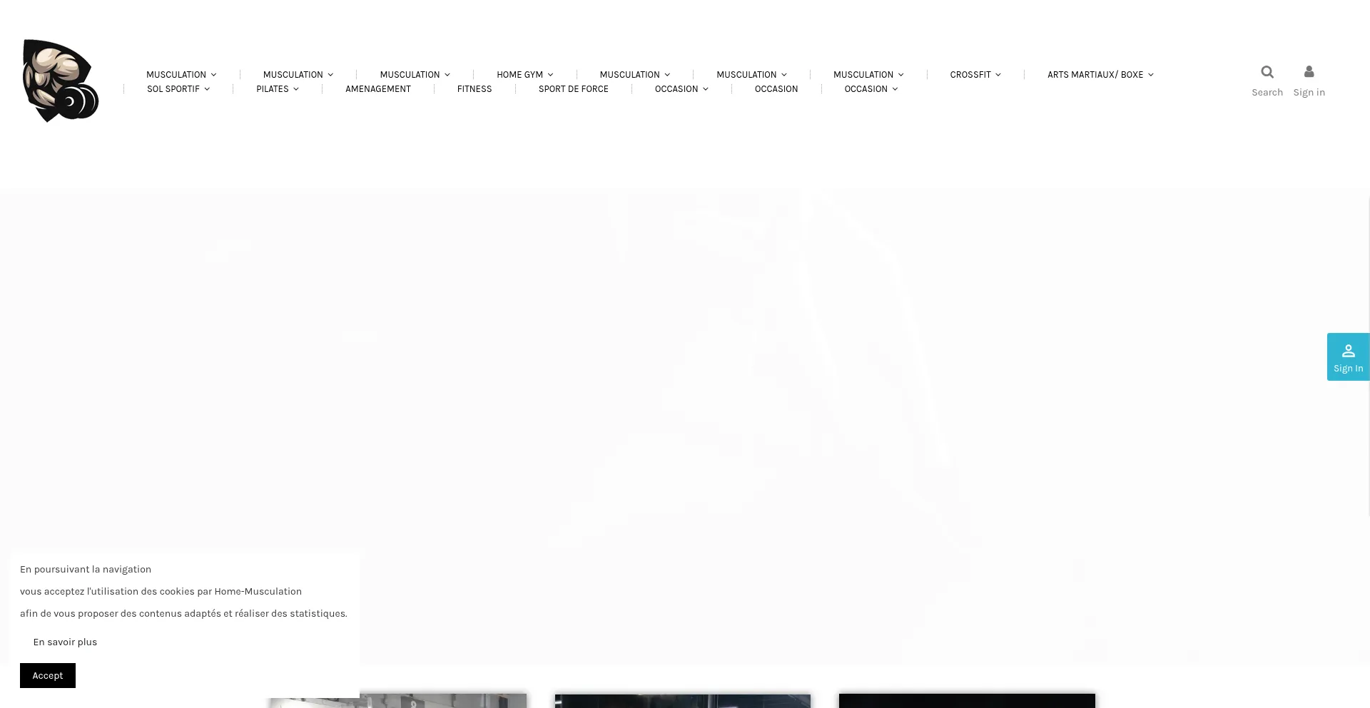 Website screenshot of Home-musculation.fr