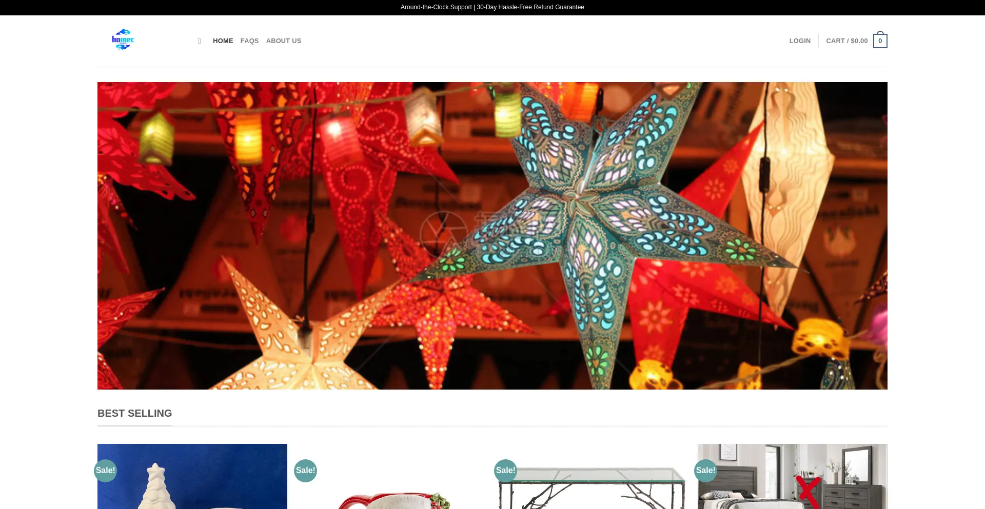 Website screenshot of Homecozyhq.com