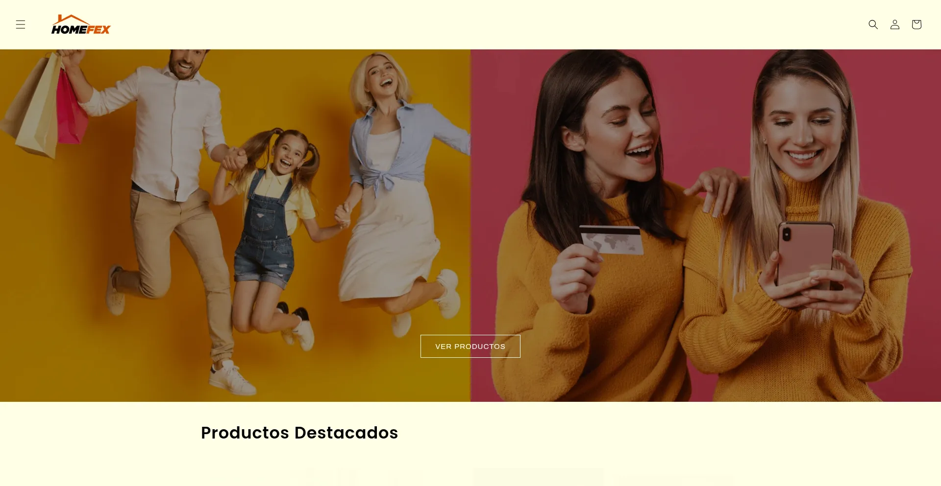 Website screenshot of Homefex.store