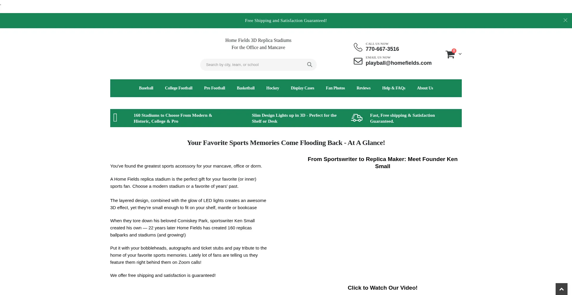 Website screenshot of Homefields.com
