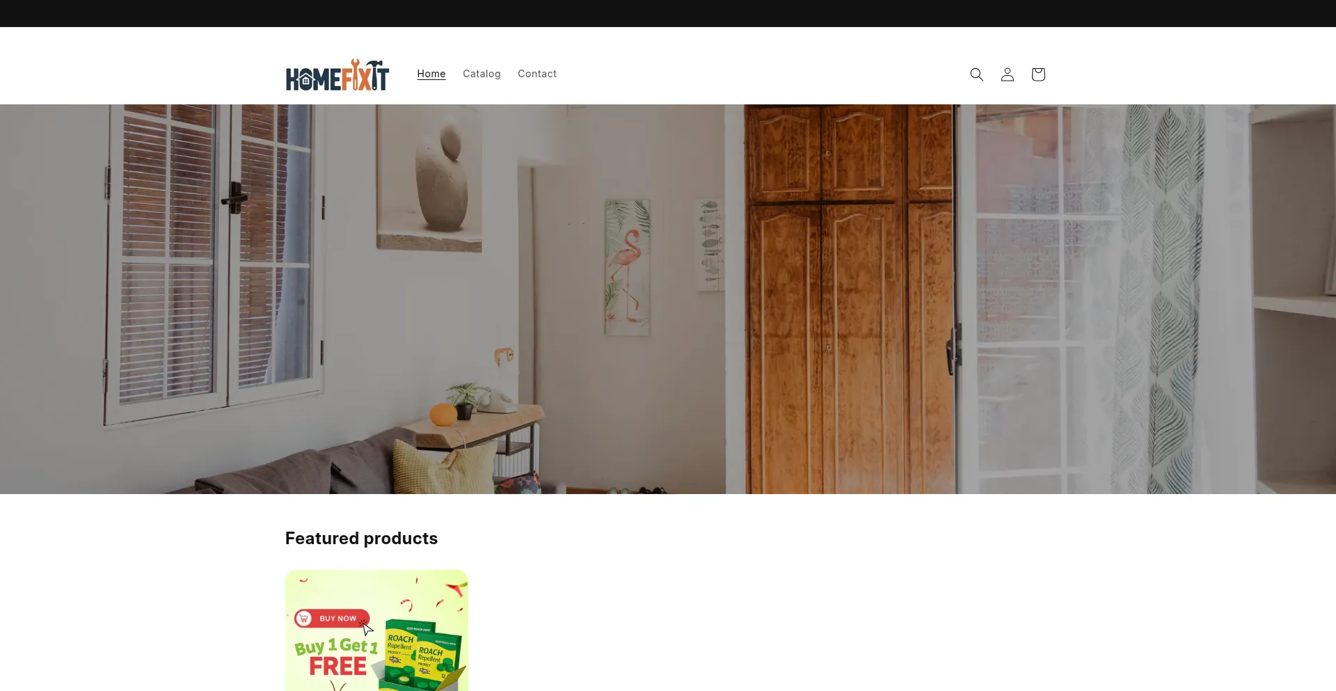 Website screenshot of Homefixit.store