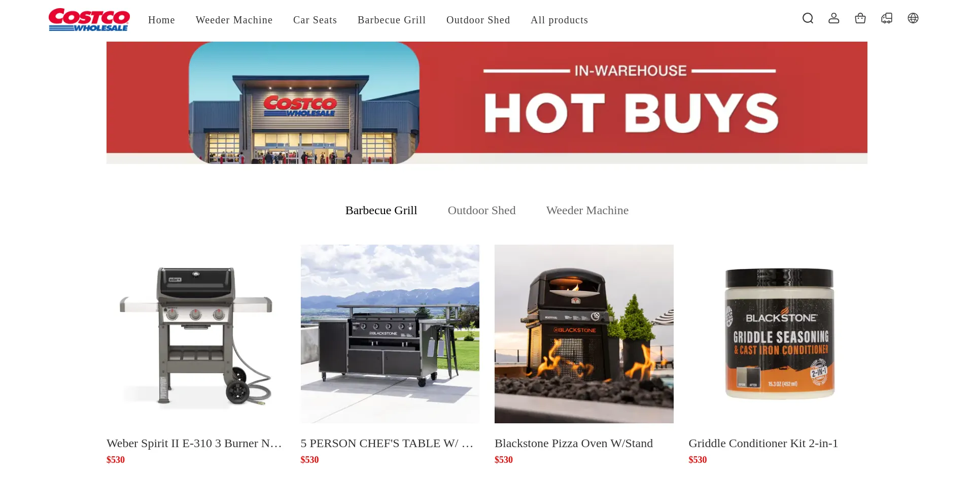 Website screenshot of Homeour.shop