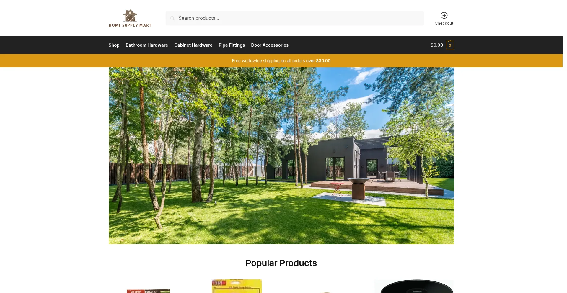Website screenshot of Homesupplymart.com