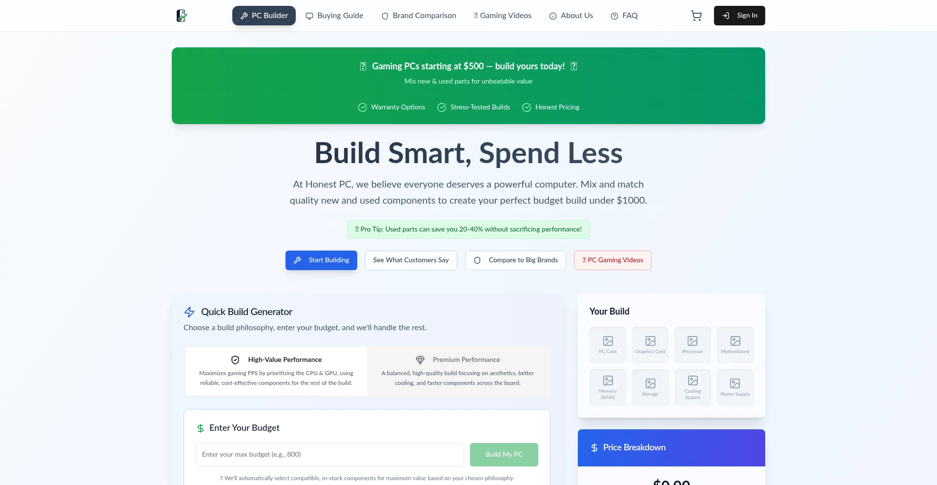 Honestpcbuilder.com