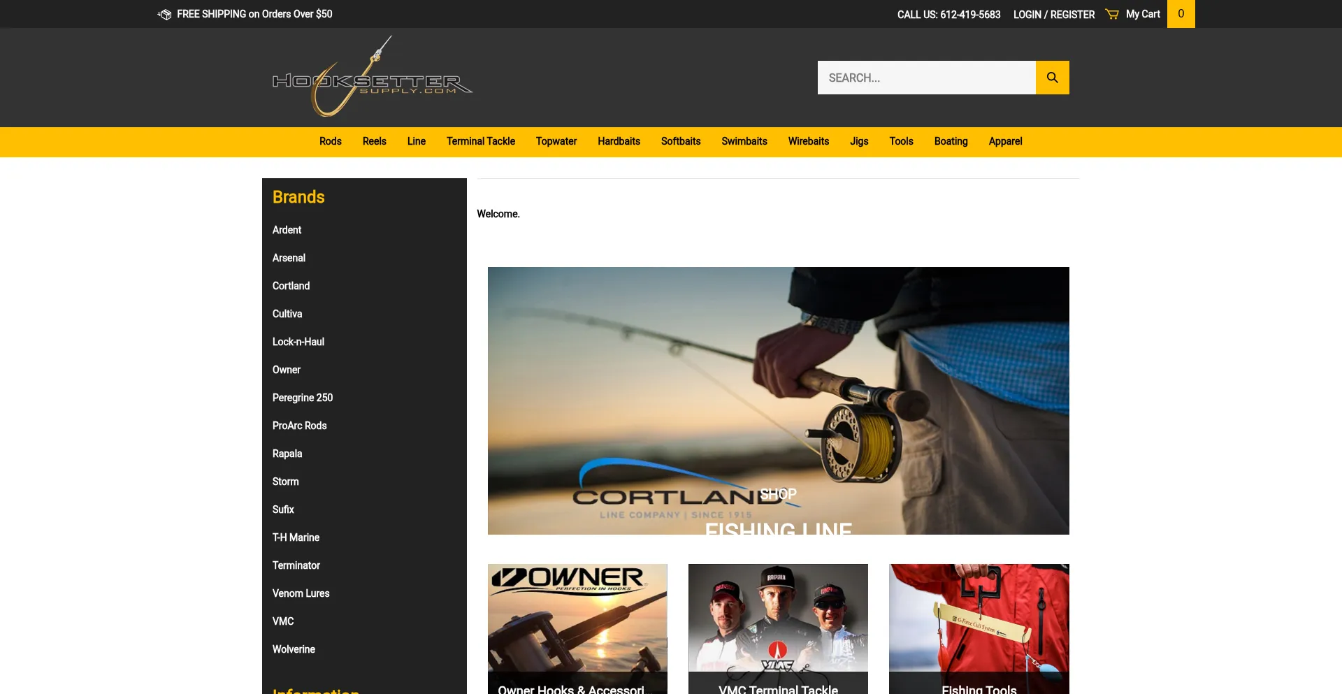 Website screenshot of Hooksettersupply.com