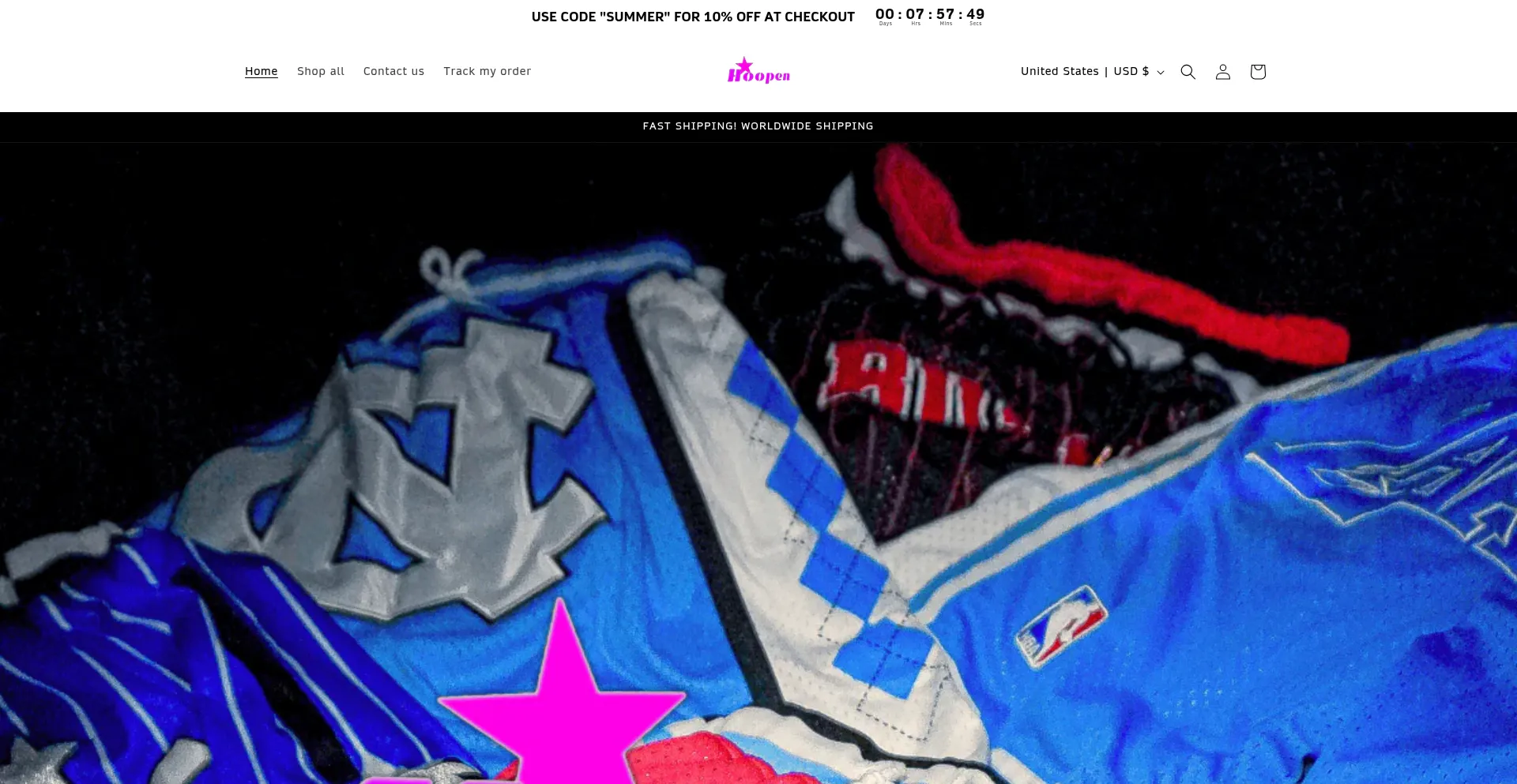 Website screenshot of Hoopen.co