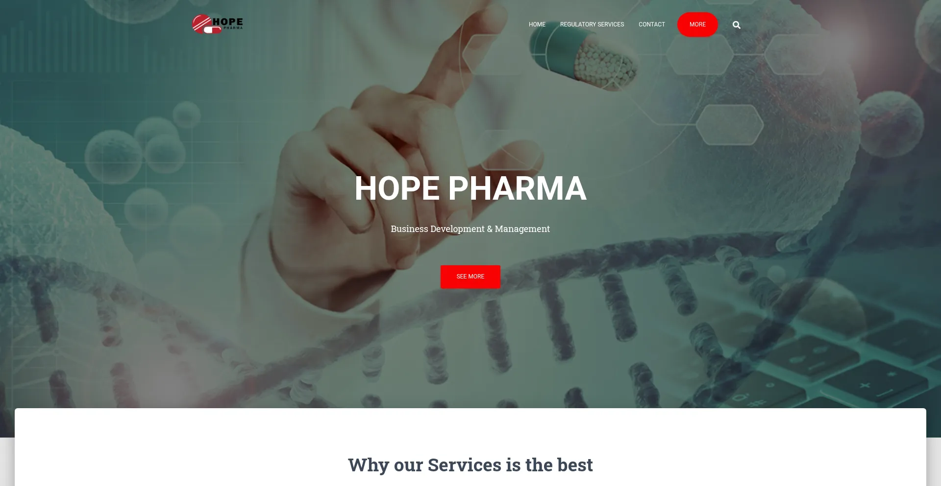 Website screenshot of Hope-pharma.com