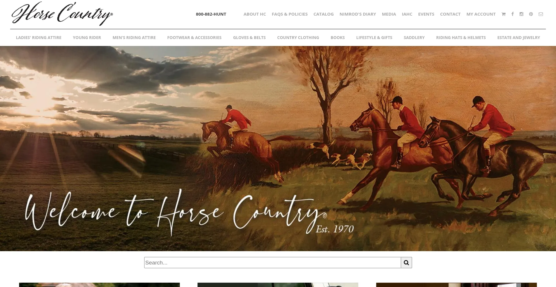 Website screenshot of Horsecountrycarrot.com