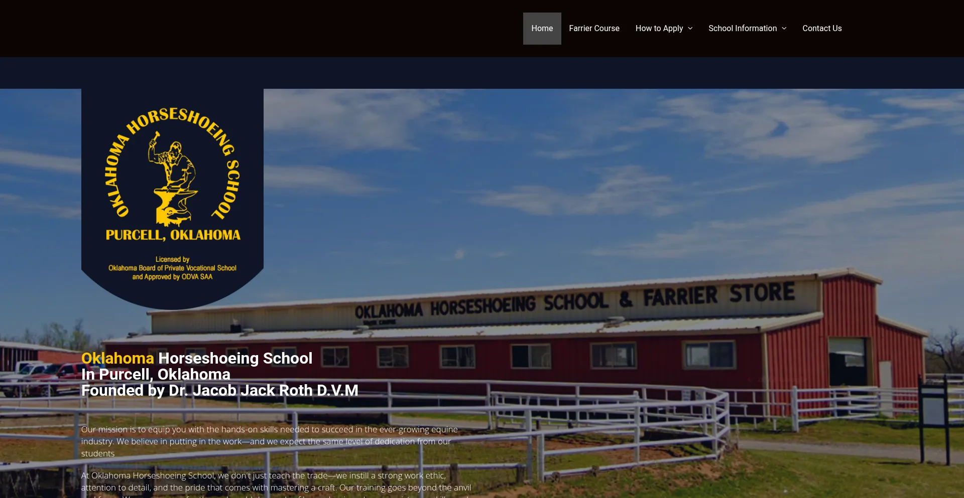 Website screenshot of Horseshoes.net