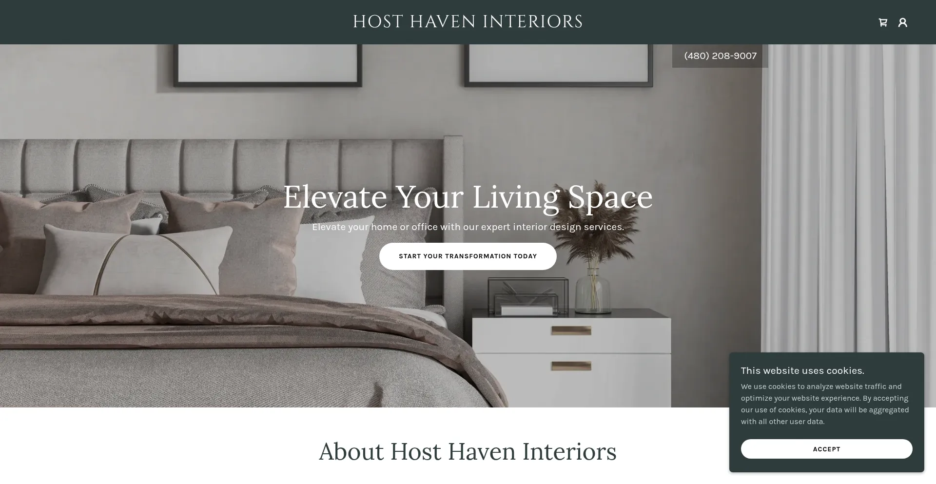 Hosthaveninteriors.com Screenshot