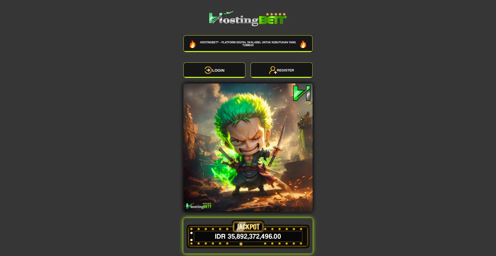 Website screenshot of Hostingbett.com