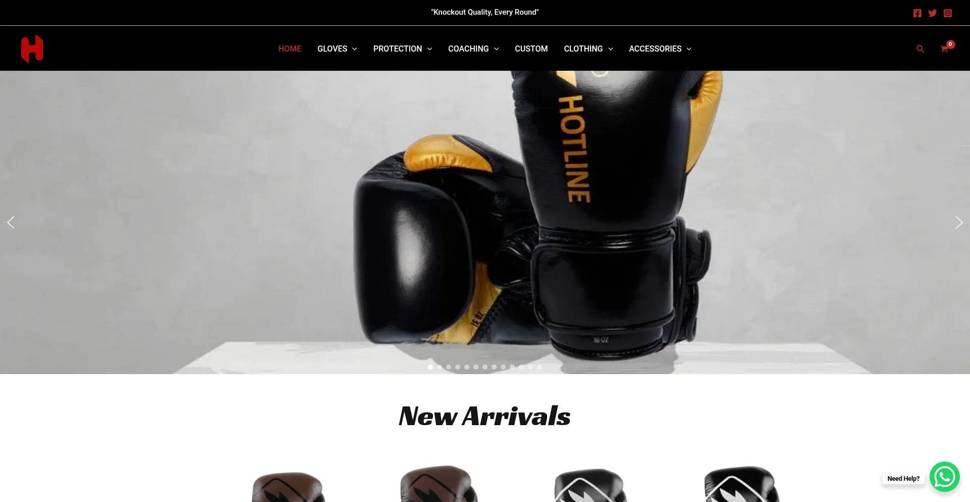 Website screenshot of Hotlinegear.com