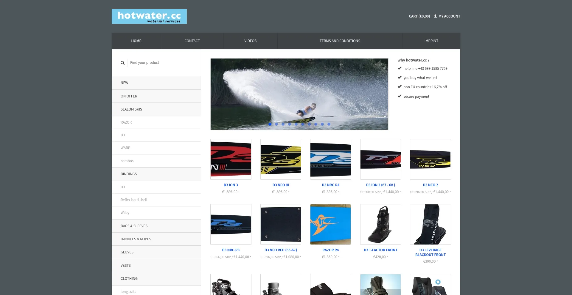 Website screenshot of Hotwater.cc