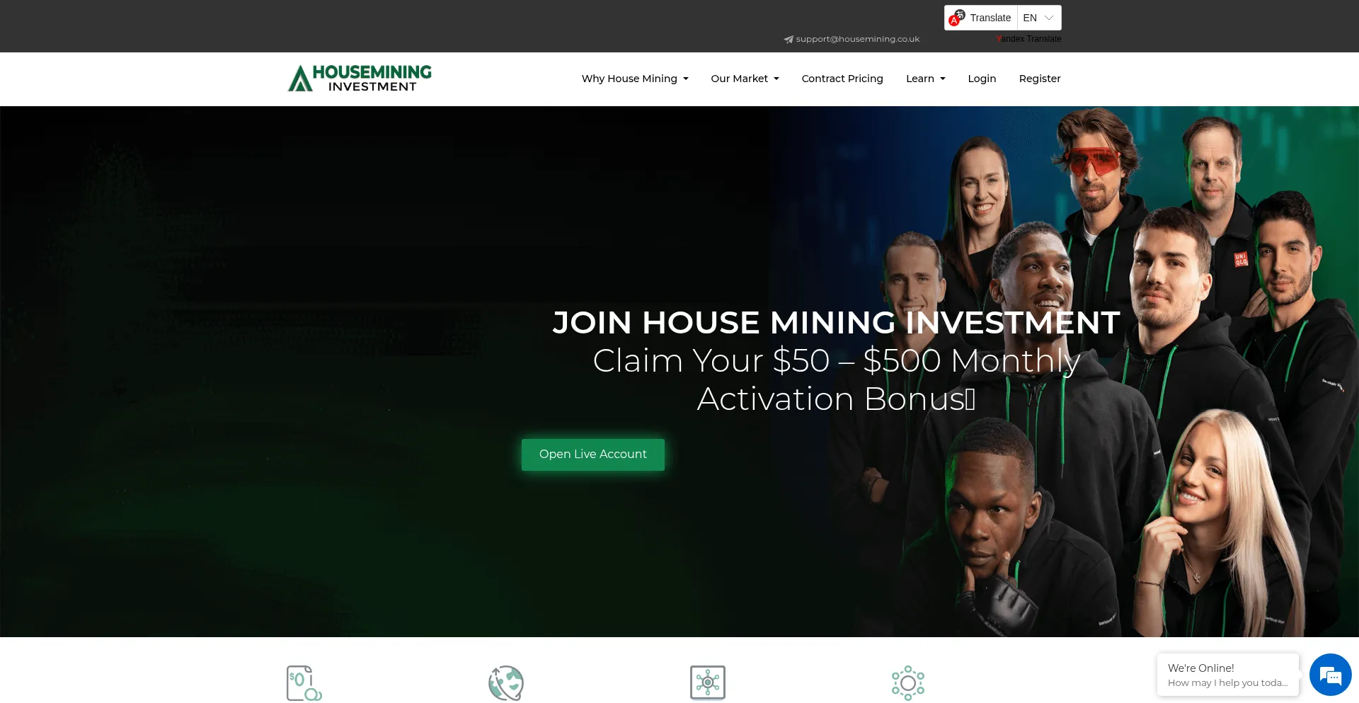 Website screenshot of Housemining.co.uk