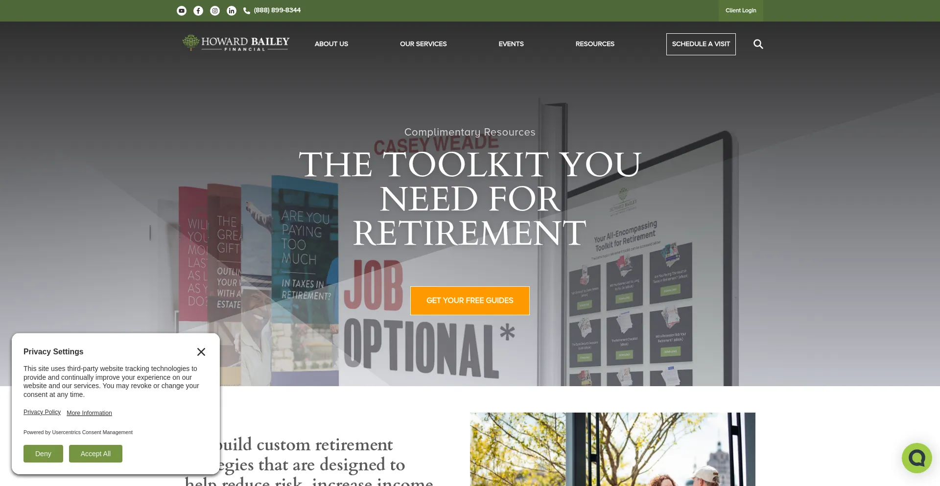 Website screenshot of Howardbailey.com