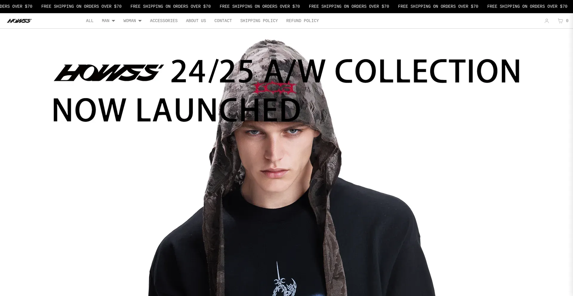 Website screenshot of Howss.co
