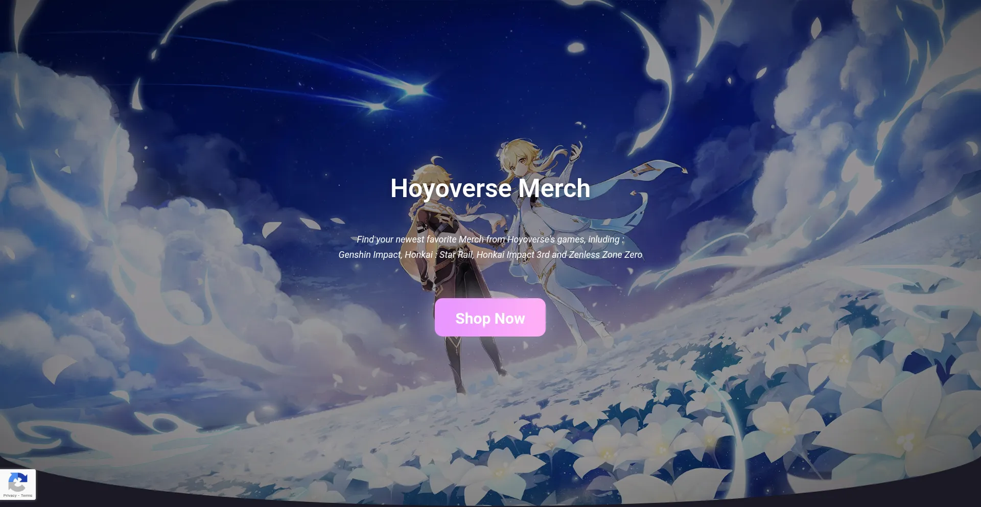 Website screenshot of Hoyoversemerch.com